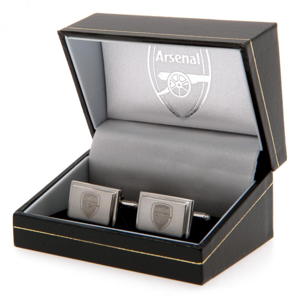Arsenal FC Stainless Steel Cufflinks - Shop Cufflinks & Tie Slides At Gift Moments - 1