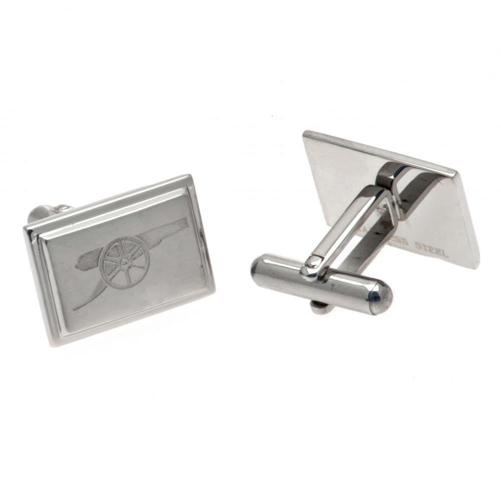 Arsenal FC Stainless Steel Cannon Cufflinks - Shop Cufflinks & Tie Slides At Gift Moments - 2