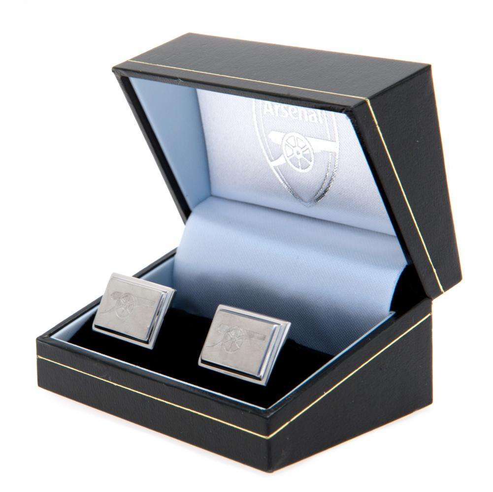 Arsenal FC Stainless Steel Cannon Cufflinks - Shop Cufflinks & Tie Slides At Gift Moments - 1