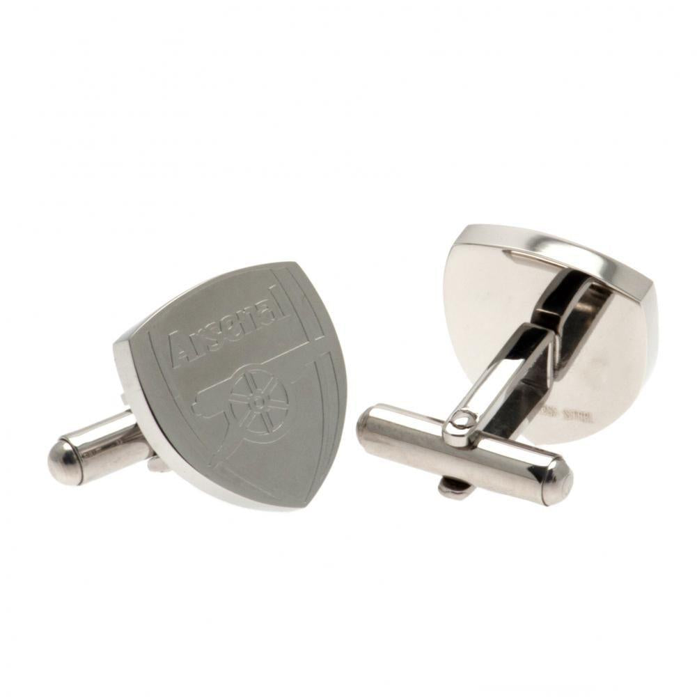 Arsenal FC Stainless Steel Formed Cufflinks - Shop Cufflinks & Tie Slides At Gift Moments - 2