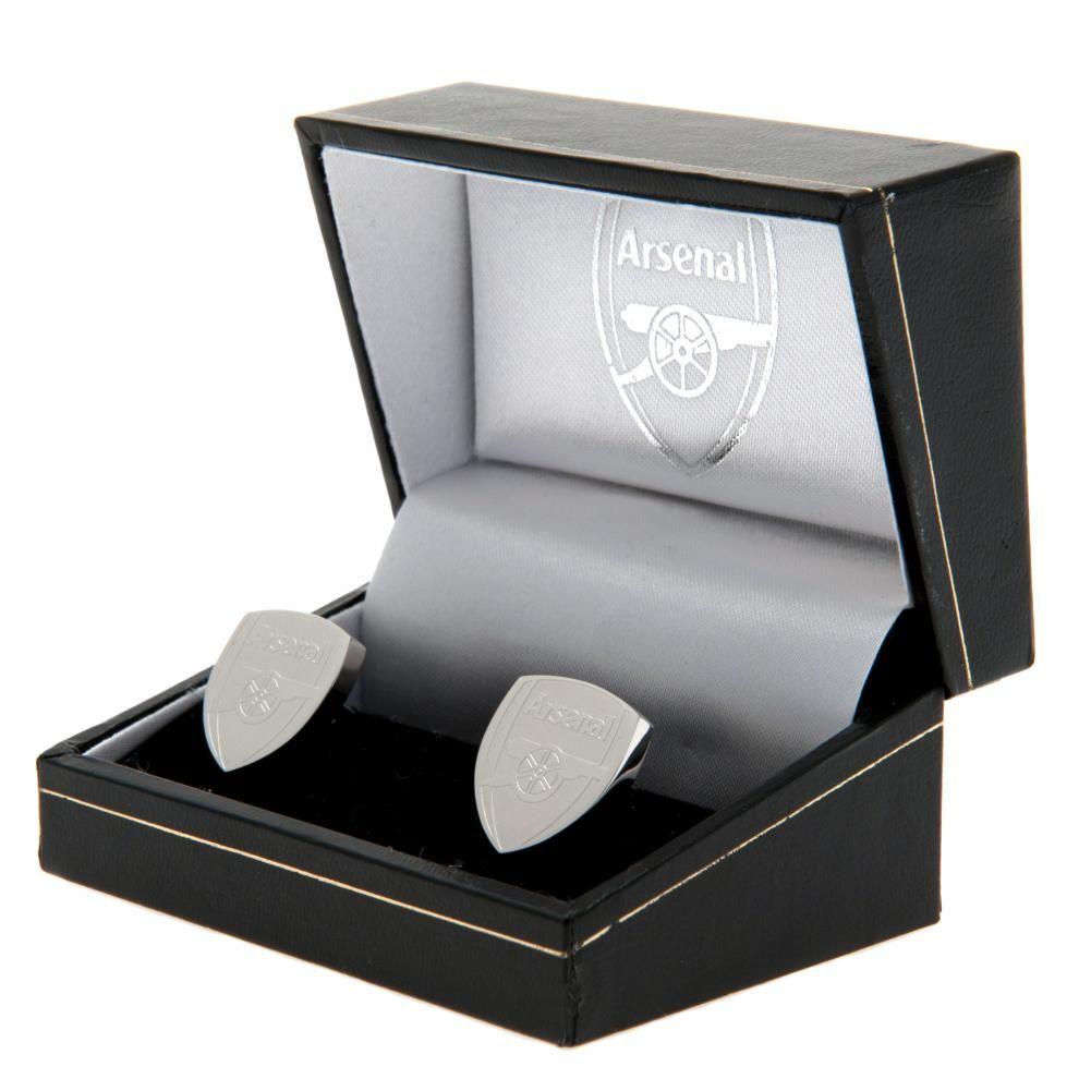 Arsenal FC Stainless Steel Formed Cufflinks - Shop Cufflinks & Tie Slides At Gift Moments - 1