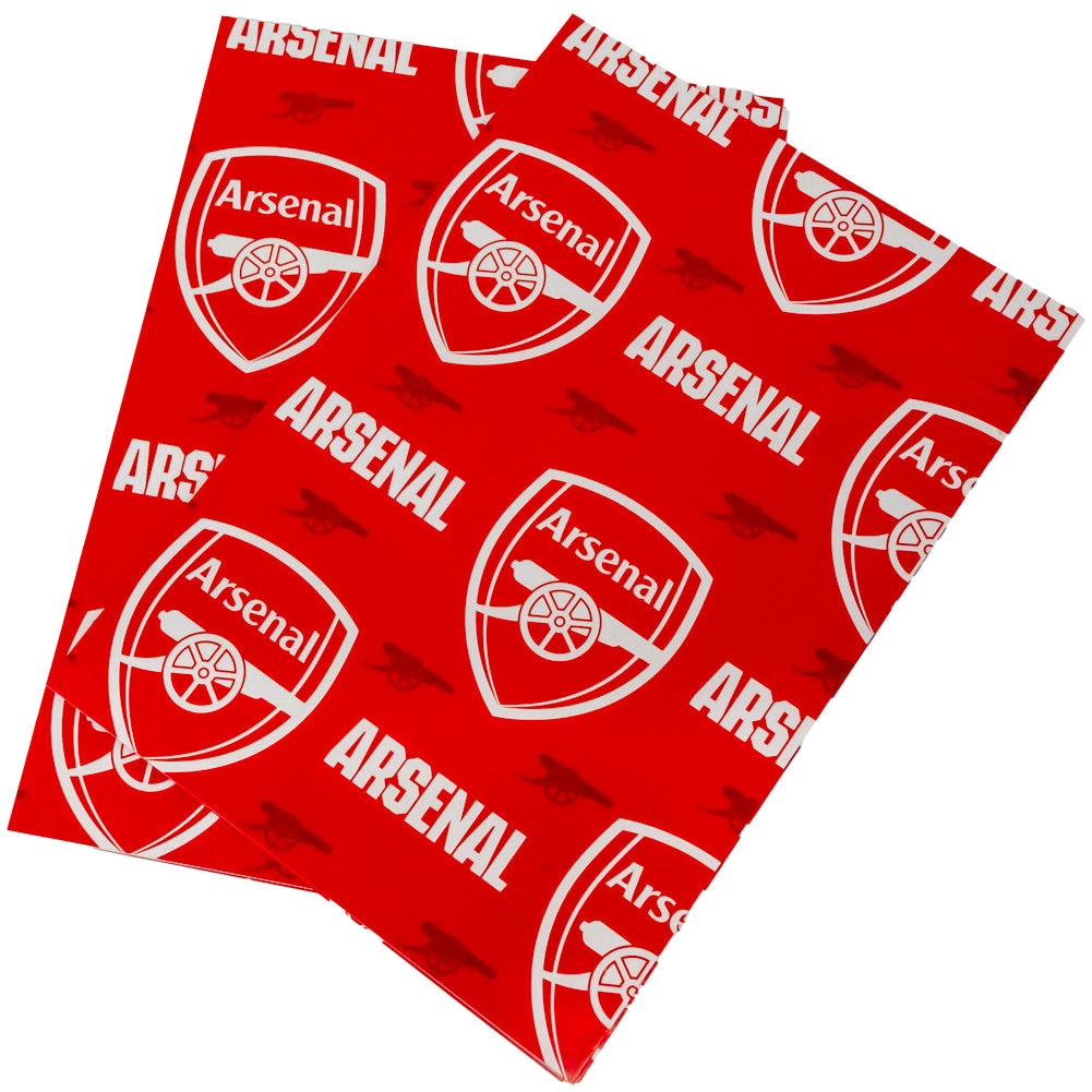 Arsenal FC Text Gift Wrap - Shop Gift Wrap & Bags At Gift Moments - 2