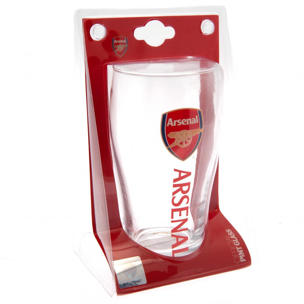 Arsenal FC Tulip Pint Glass - Shop Glassware At Gift Moments - 1
