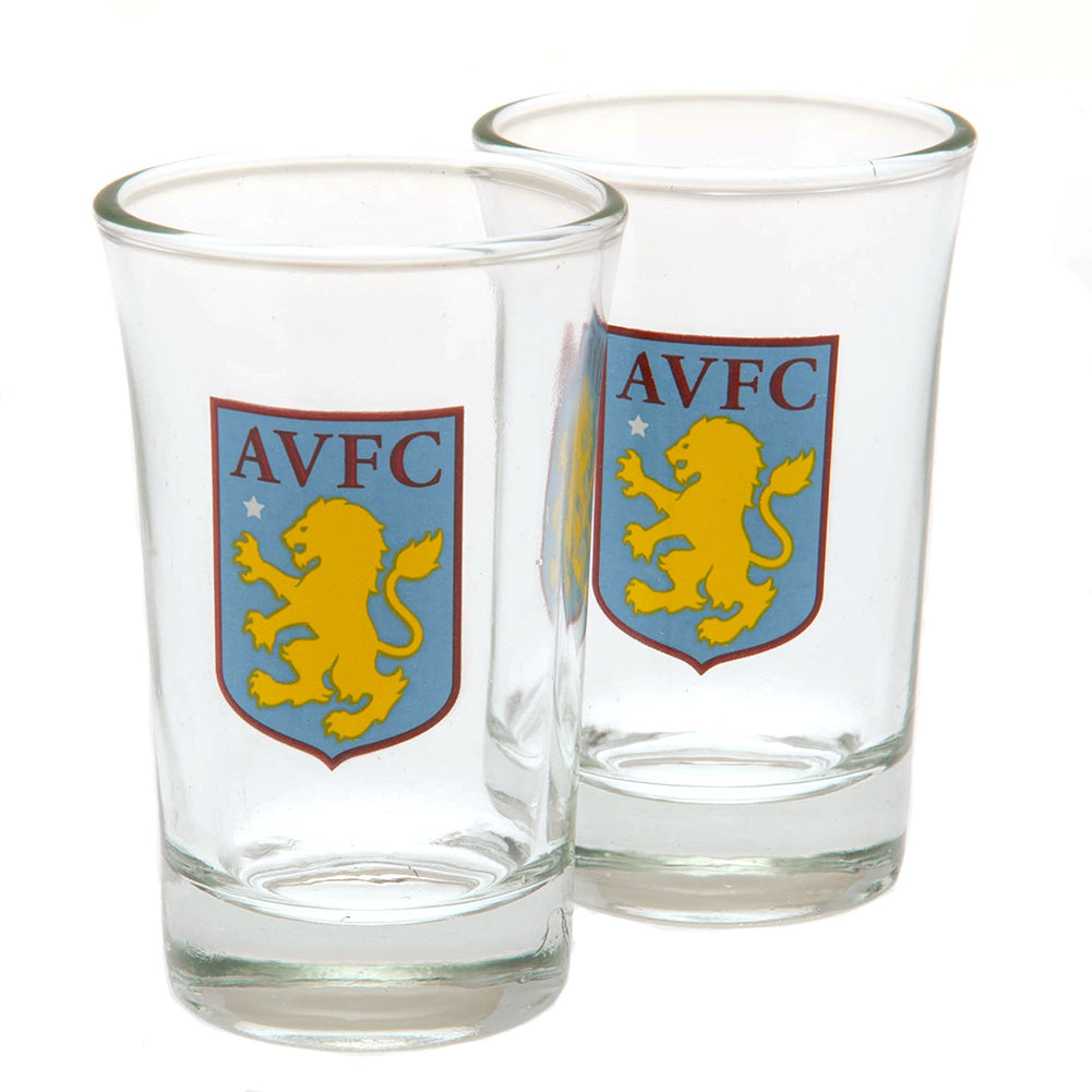 Aston Villa FC 2pk Shot Glass Set - Shop Glassware At Gift Moments - 3