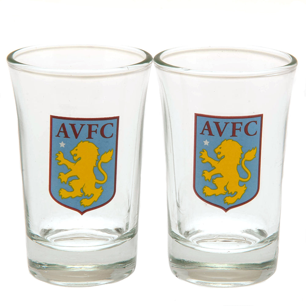Aston Villa FC 2pk Shot Glass Set - Shop Glassware At Gift Moments - 2
