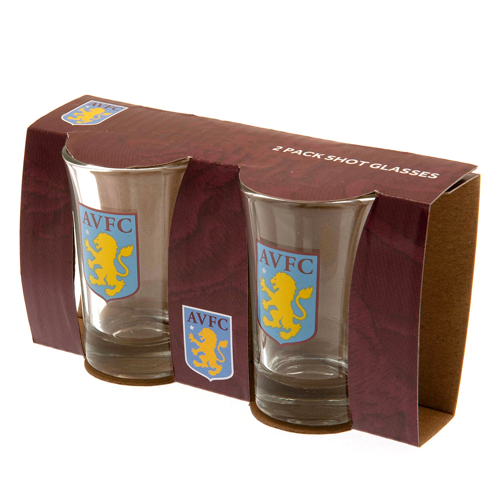 Aston Villa FC 2pk Shot Glass Set - Shop Glassware At Gift Moments - 1