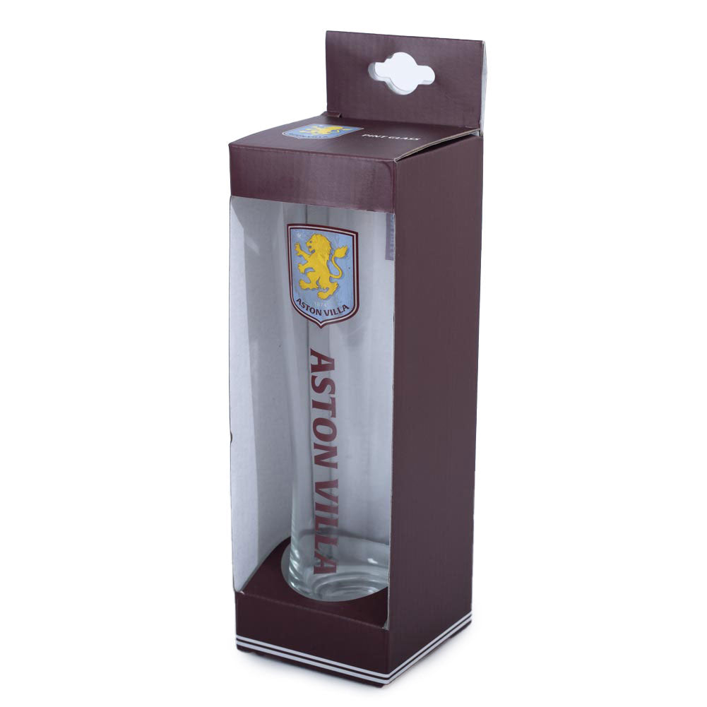 Aston Villa FC Tall Beer Glass: 4 - Beer Glasses By Aston Villa