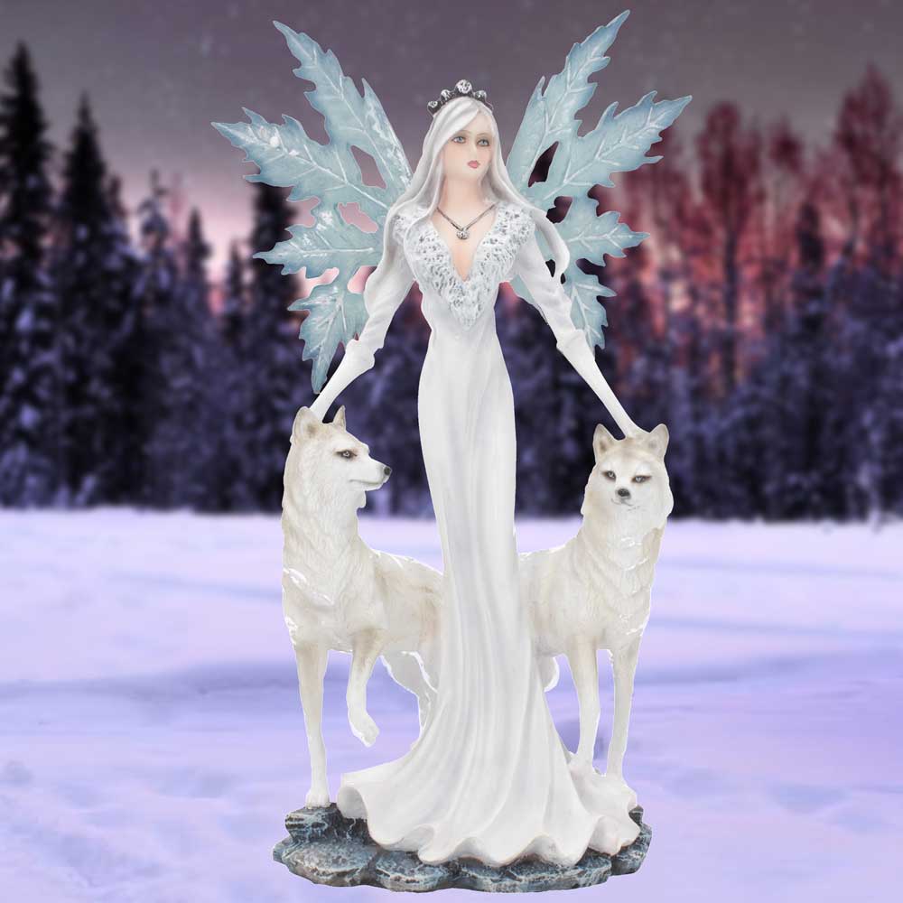 Aura Figurine Winter Fairy Wolf Ornament - Shop Figures & Collectables At Gift Moments - 1