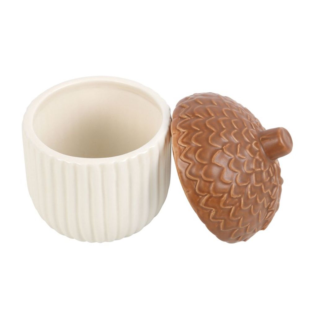 Autumn Acorn Ceramic Storage Jar: 3 - Storage By Gift Moments