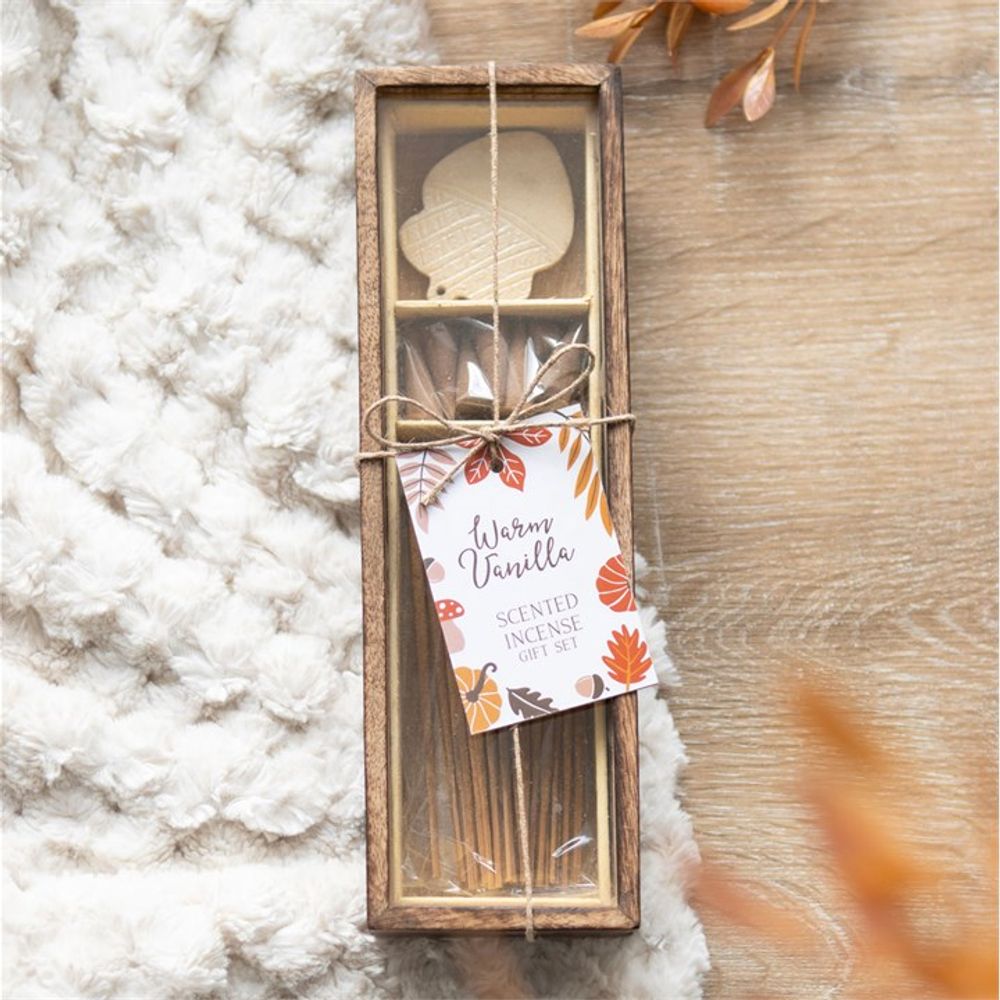 Autumn Acorn Warm Vanilla Incense Gift Set: 1 - Incense By Gift Moments