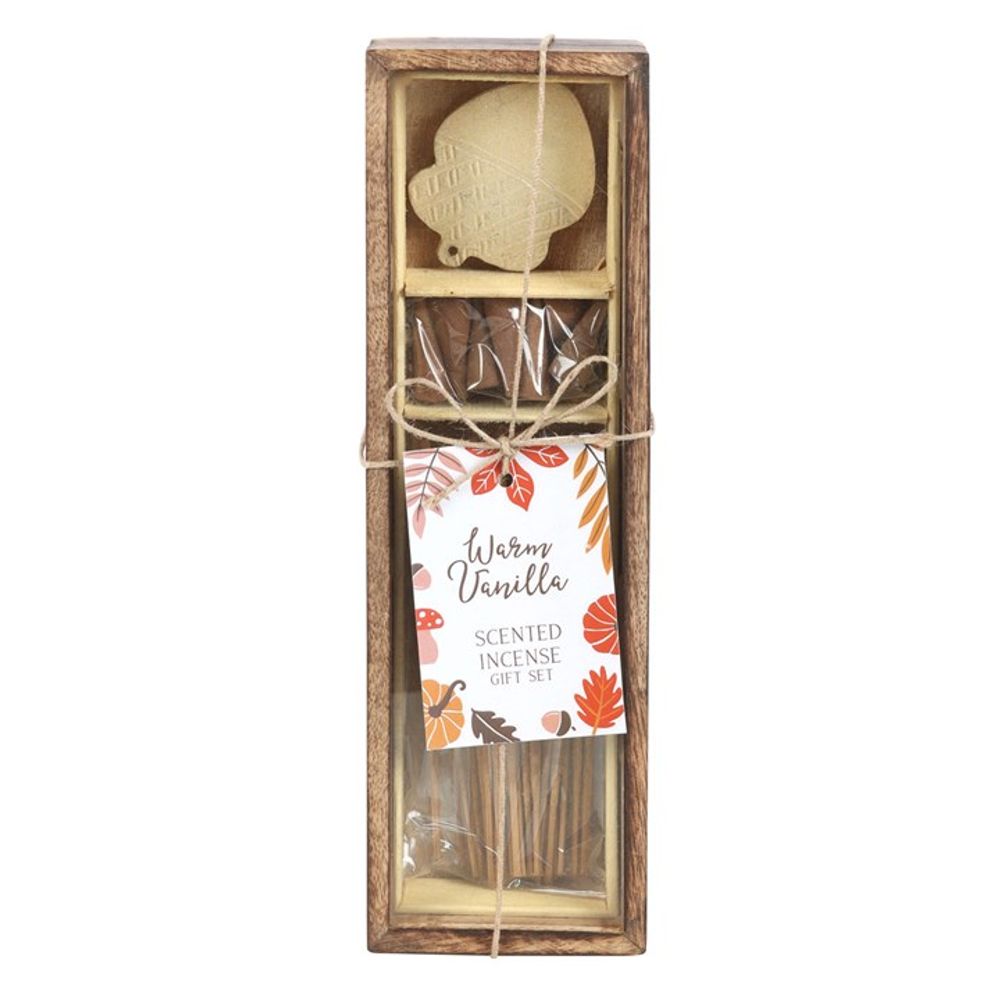 Autumn Acorn Warm Vanilla Incense Gift Set: 2 - Incense By Gift Moments