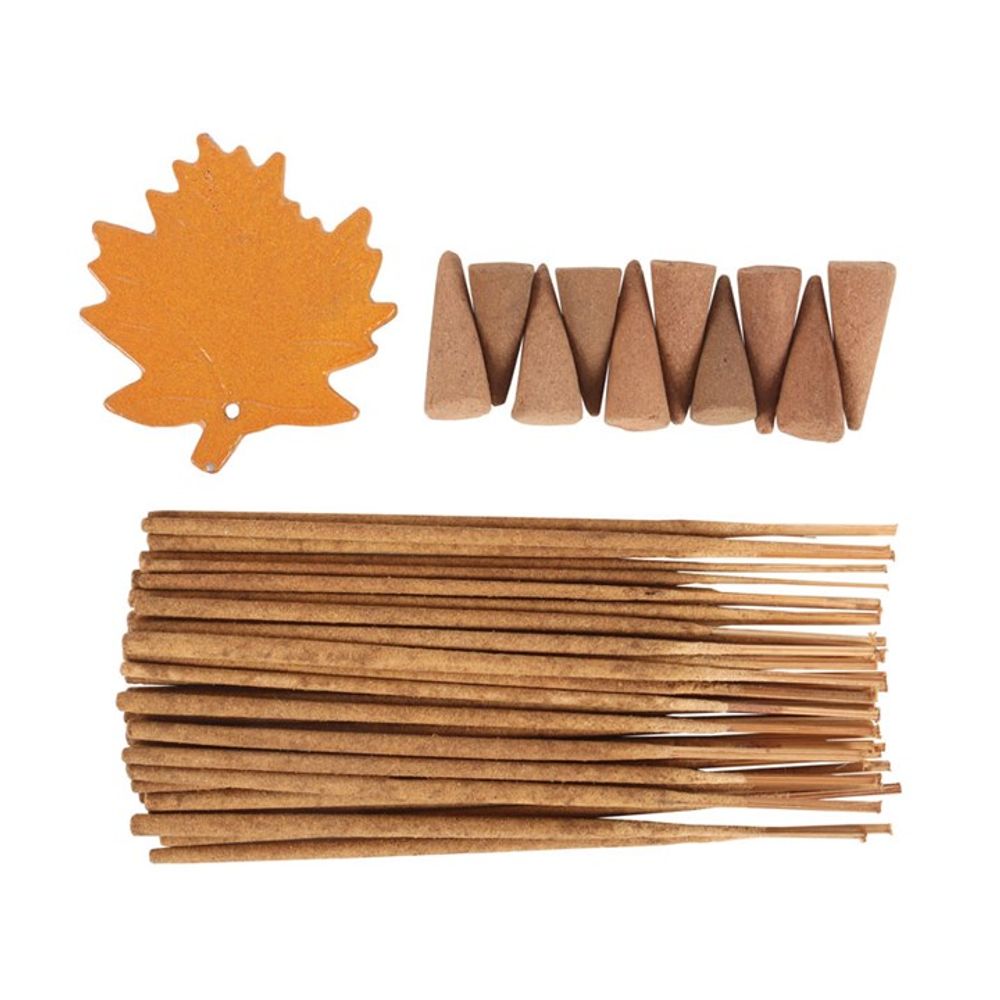 Autumn Leaf Orange & Cinnamon Incense Gift Set: 4 - Incense By Gift Moments