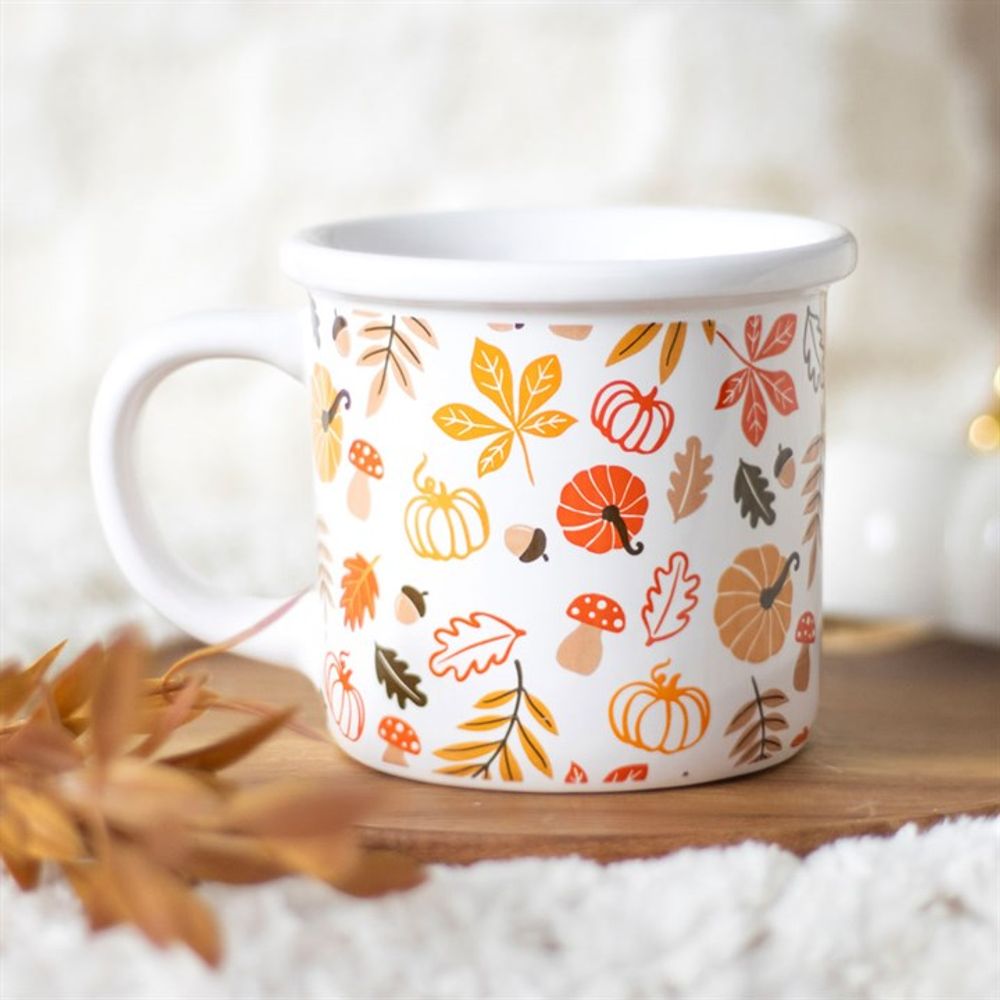 Autumn Leaves and Pumpkins Mug: 1 - Mugs By Gift Moments