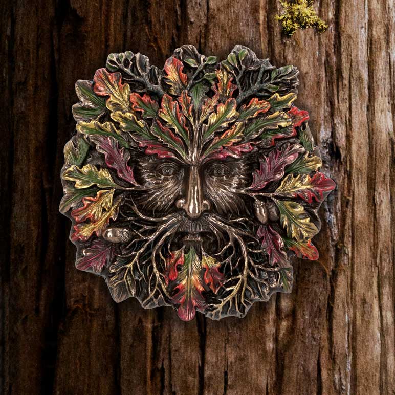 Autumnal Equinox Wall Mounted Tree Spirit 13cm: 1 - Wall Hanging Sculptures By Gift Moments