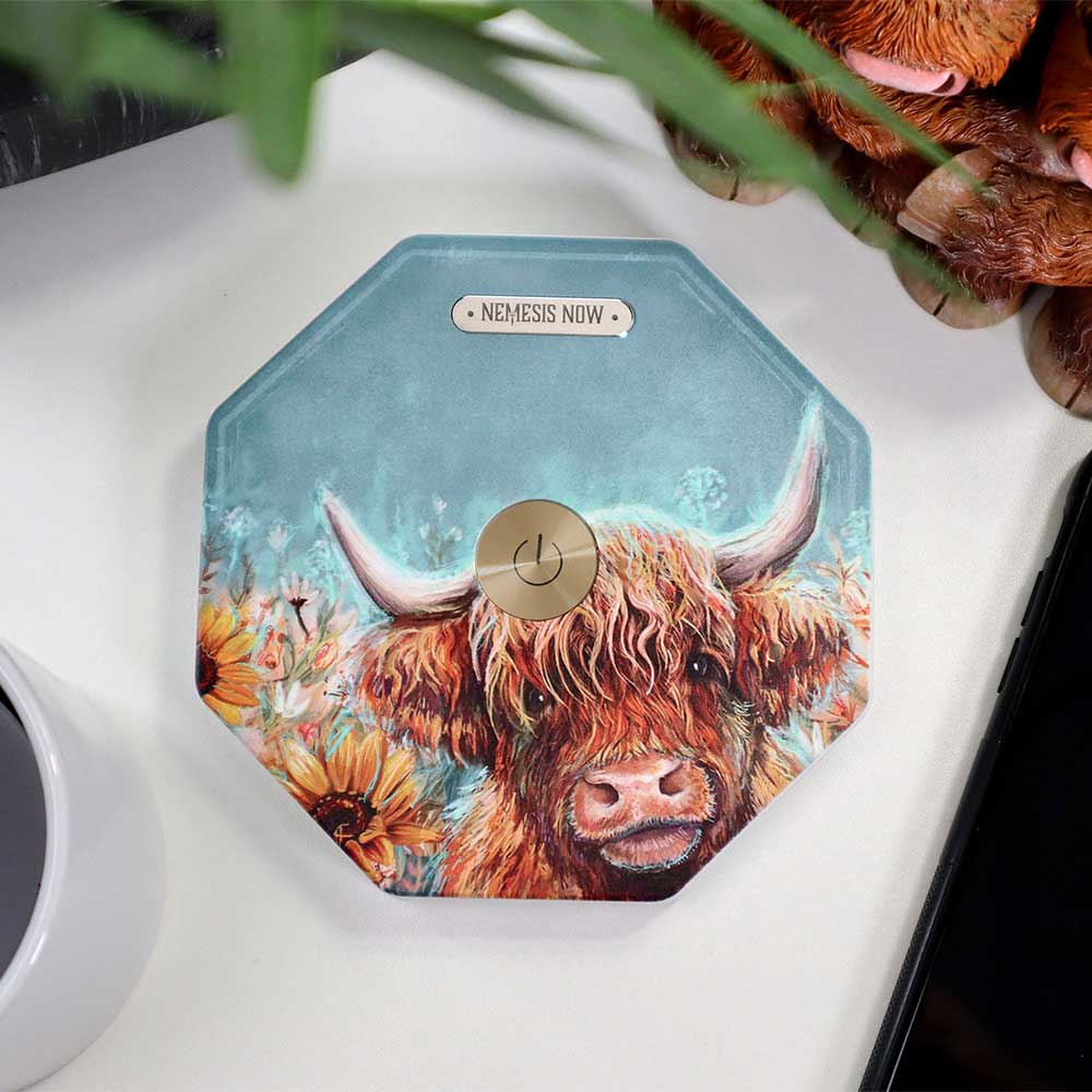 Highland Cow Foldable Lamp Rechargeable USB Powered - Shop LED Lighting At Gift Moments - 3