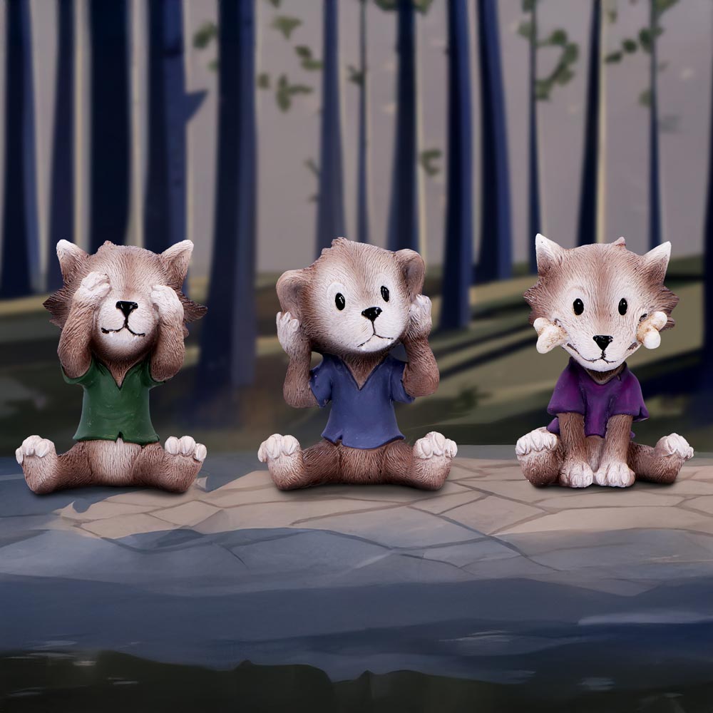 Three Wise Werewolf Collectible Figurines 7.5cm - Shop Figurines Small (Under 15cm) At Gift Moments - 1