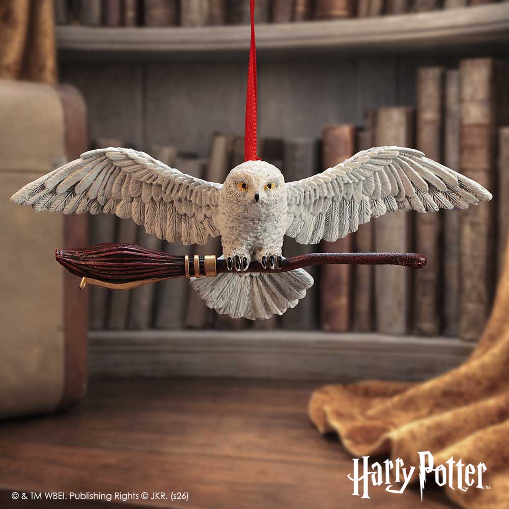 Harry Potter Hedwig In Flight Hanging Ornament 5.4cm - Shop Hanging Decorations At Gift Moments - 1