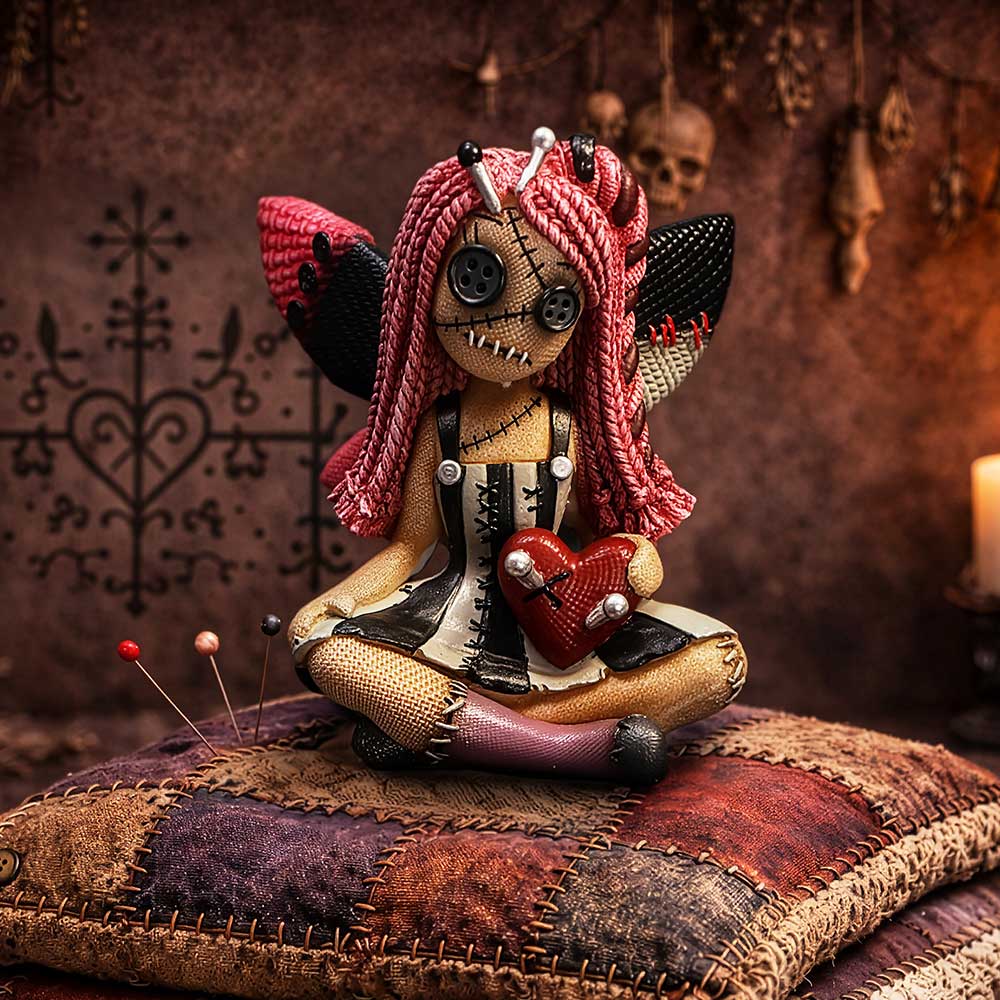 The Stitchlings Pinny Thimble Voodoo Figurine 9.7cm - Shop Figurines Small (Under 15cm) At Gift Moments - 1