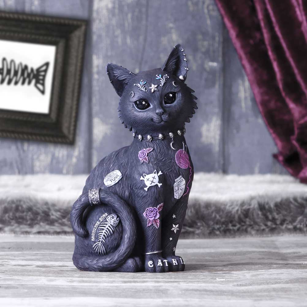 Bad to the Bone Cat Figurine 22cm: 1 - Figures & Collectables By NN Designs