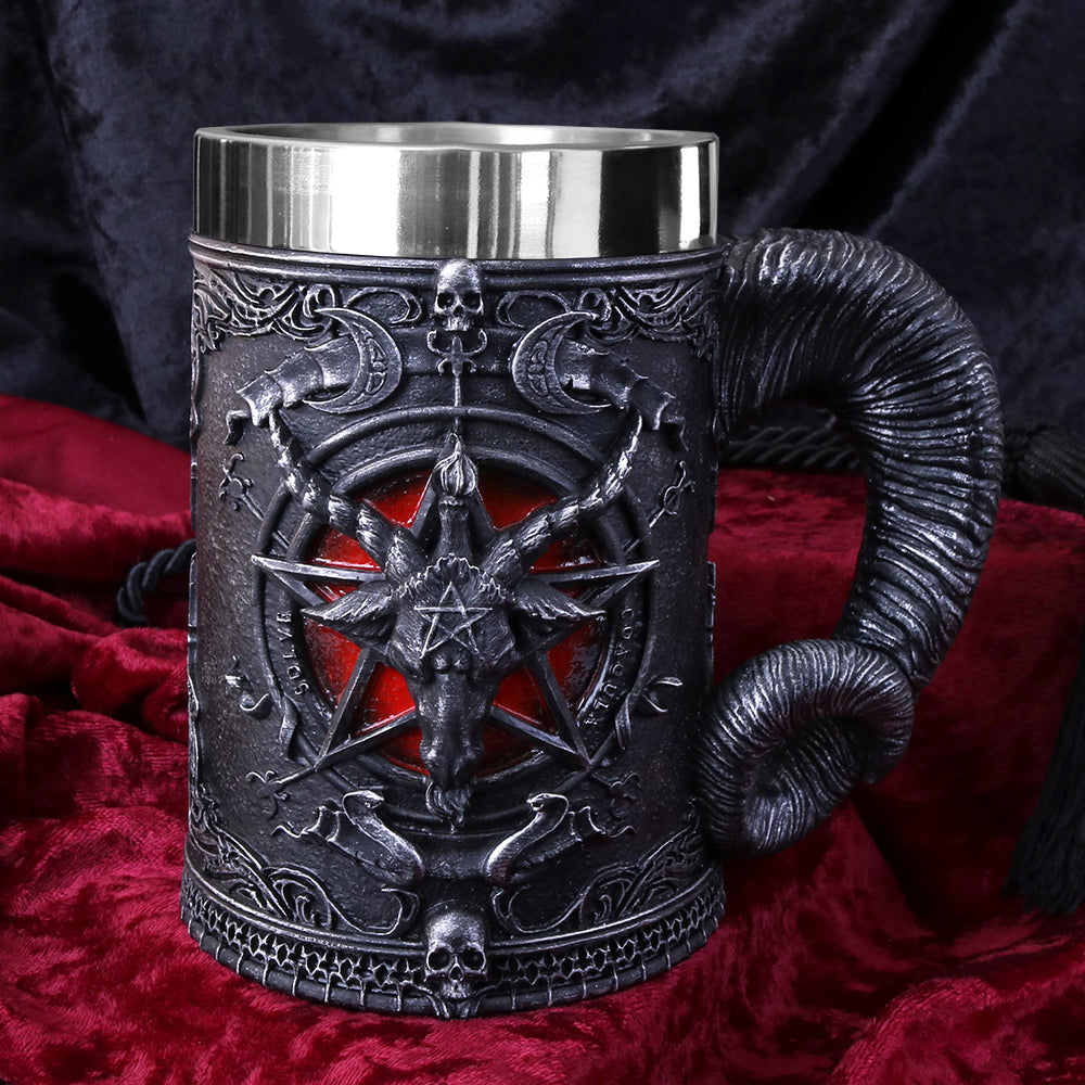 Baphomet Sabatic Goat Diety Tankard 16.5cm: 1 - Tankards By NN Designs