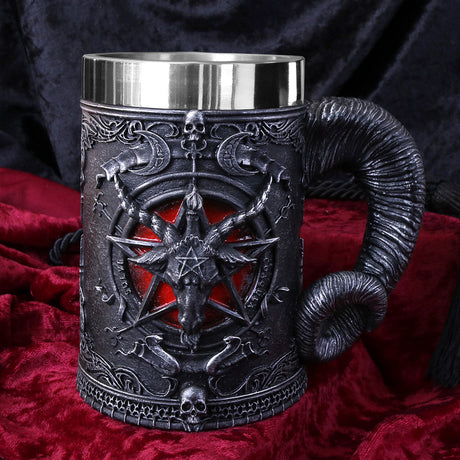 Baphomet Sabatic Goat Diety Tankard 16.5cm: 1 - Tankards By NN Designs
