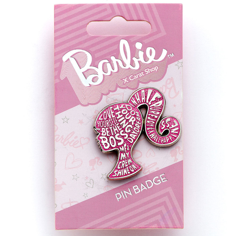 Barbie Sparkly Silhouette Pin Badge: 1 - Badges By Barbie