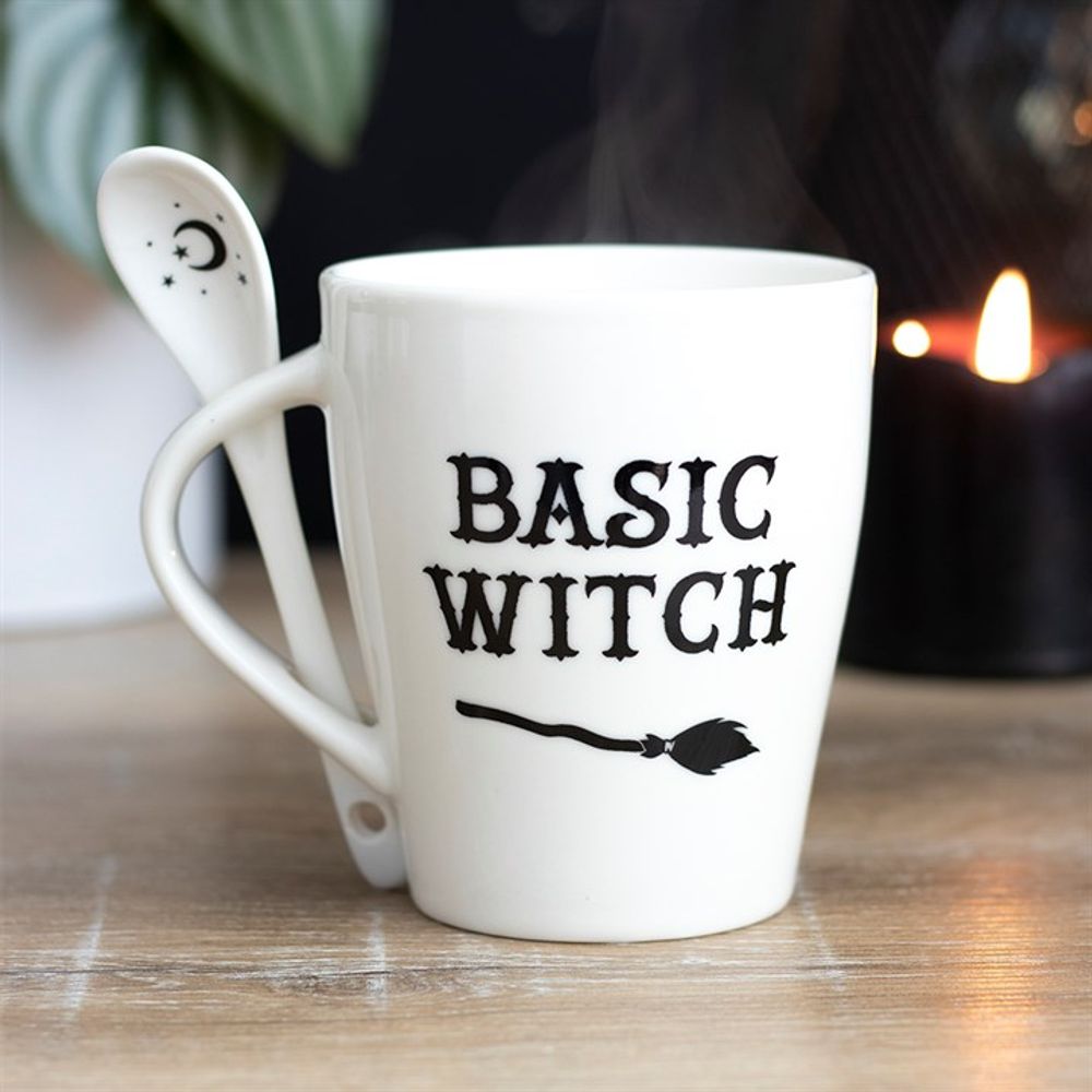 Basic Witch Mug and Spoon Set: 1 - Mugs By Gift Moments