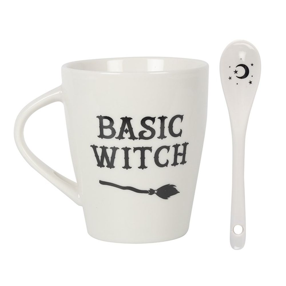 Basic Witch Mug and Spoon Set: 4 - Mugs By Gift Moments