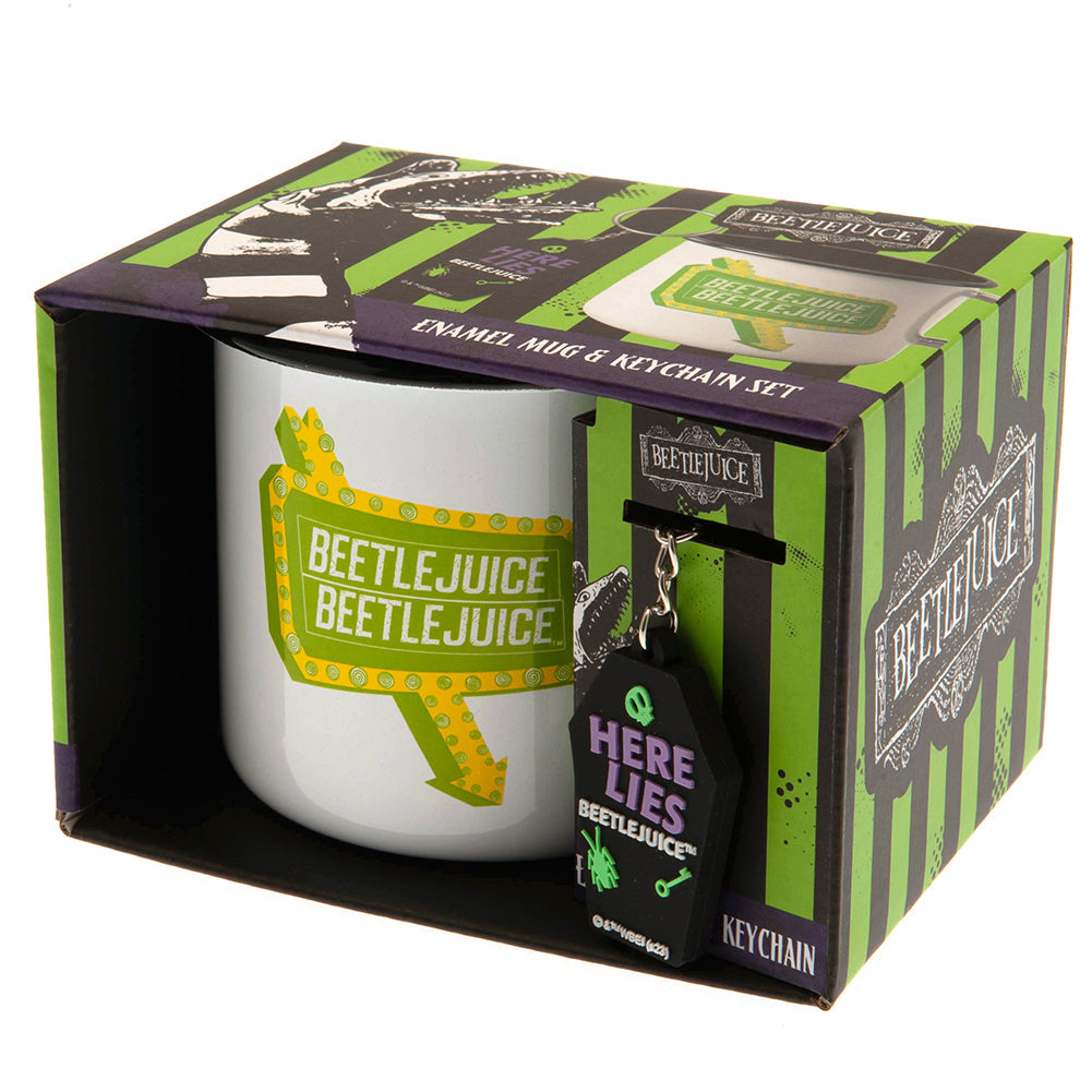 Beetlejuice Enamel Mug & Keyring Set: 4 - Mugs By Beetlejuice