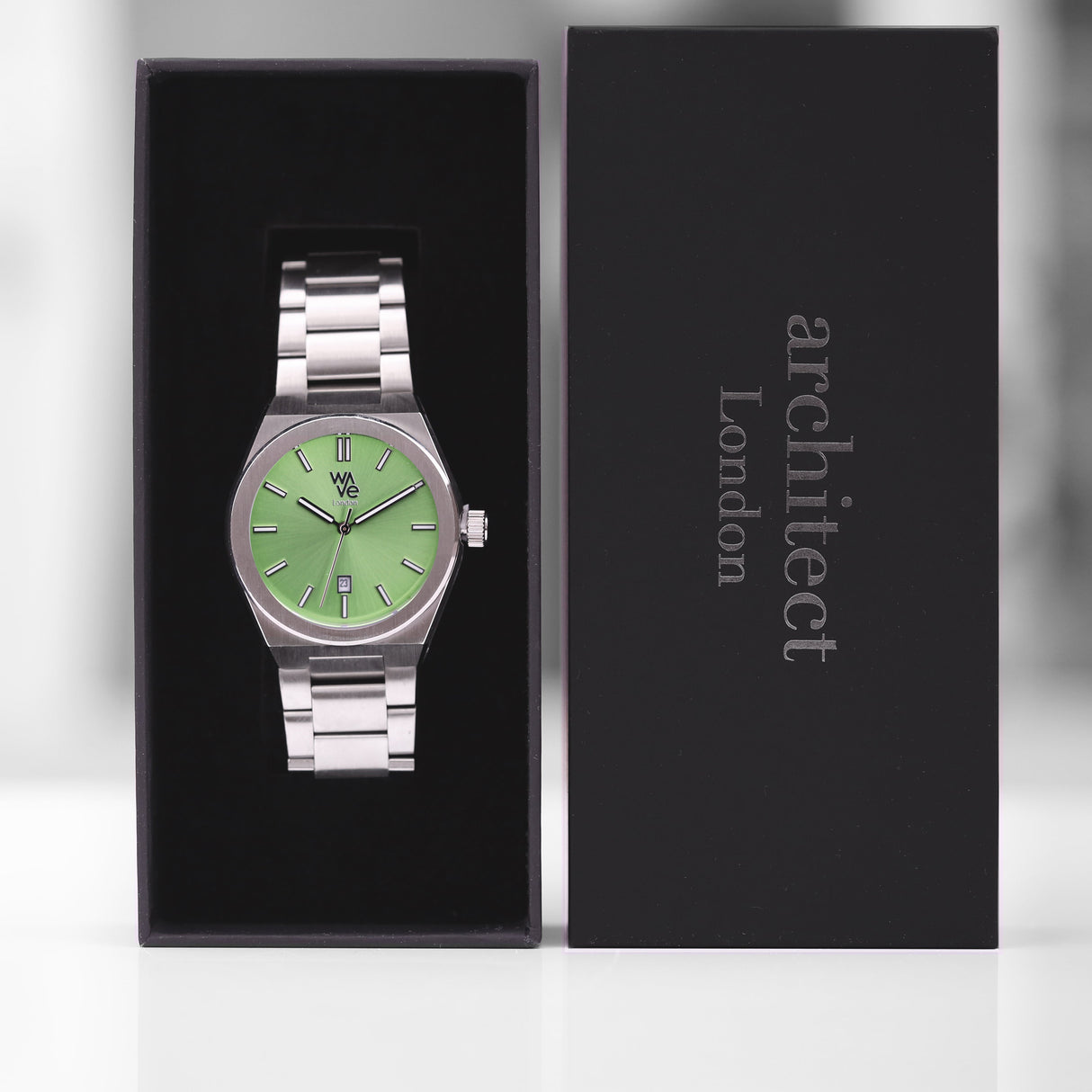 Bespoke Architect Wave Watch in Lime Surge: 5 - Watches By Architect Watches