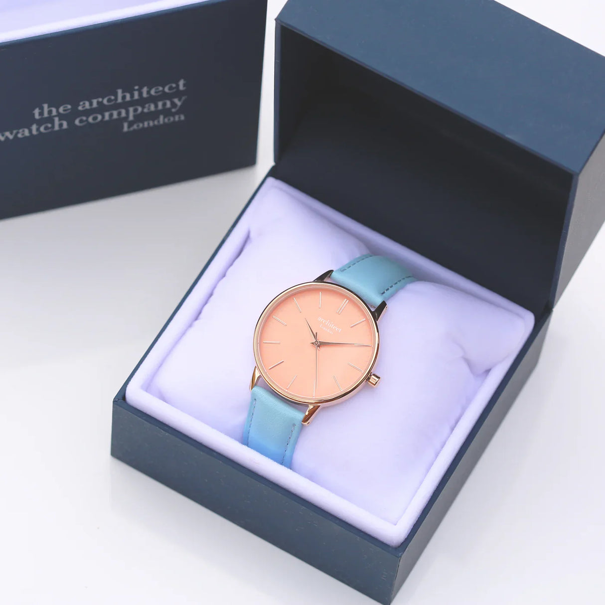 Bespoke Ladies Architēct Coral Watch Light Blue: 4 - Watches By Architect Watches
