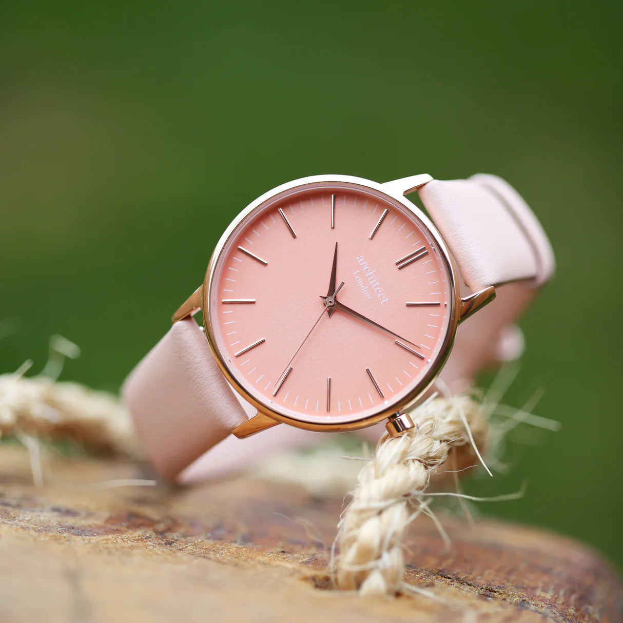 Bespoke Ladies Architēct Coral Watch Light Pink: 2 - Watches By Architect Watches