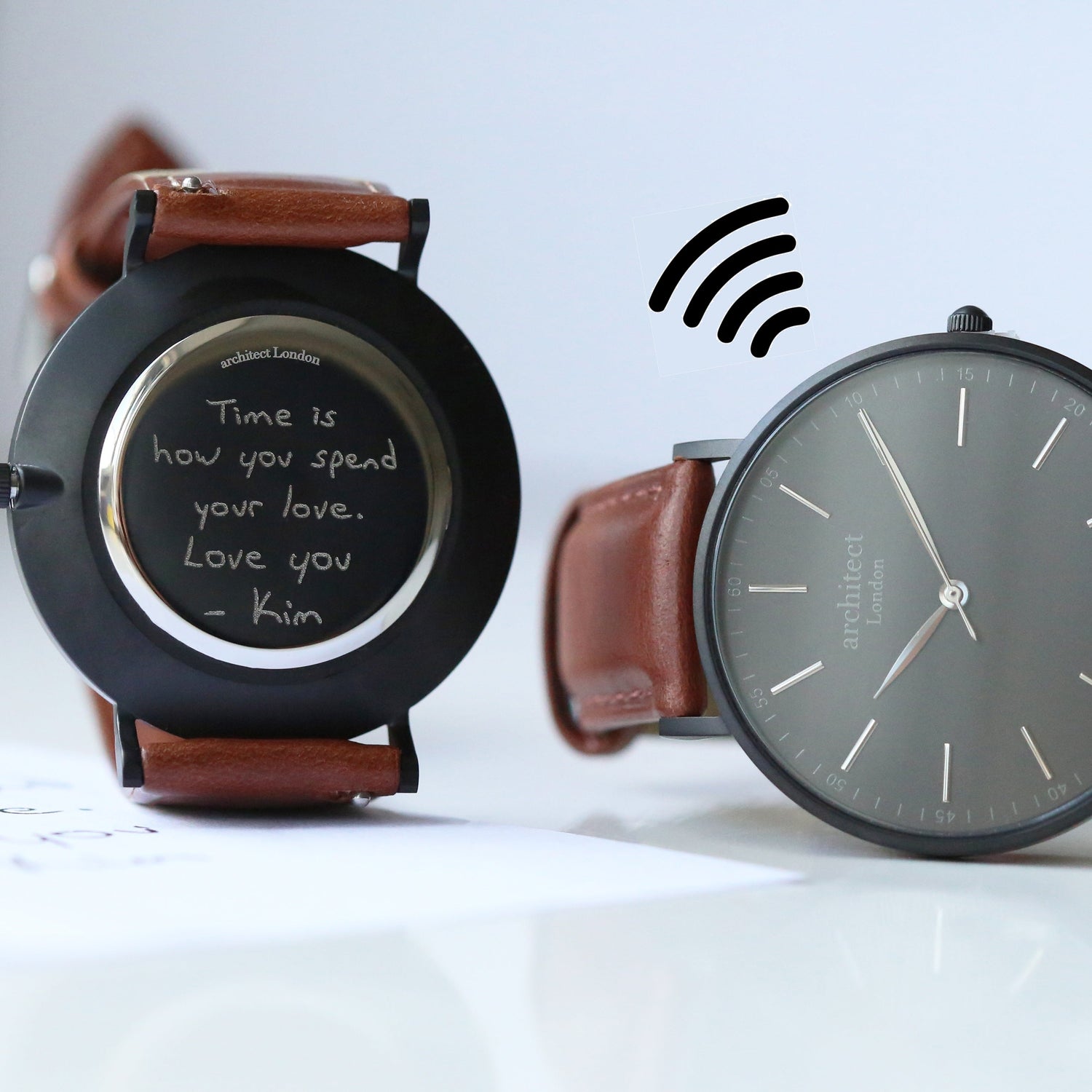 Bespoke Men’s Architect Minimalist Walnut Contactless Payment Watch: 1 - Watches By Architect Watches