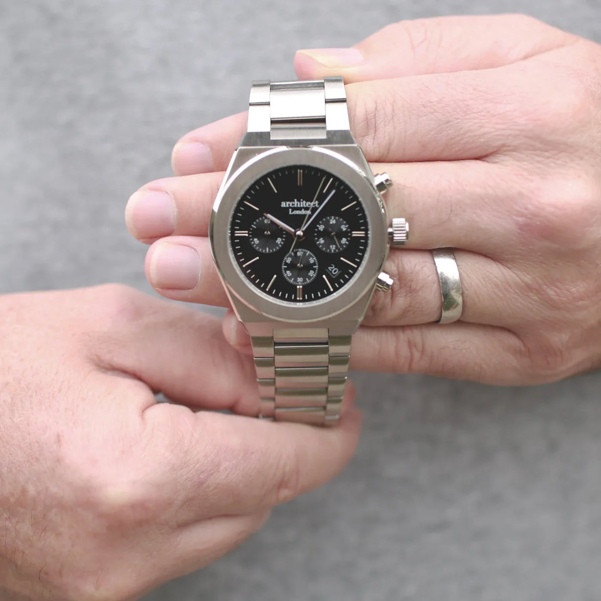 Bespoke Men’s Architect Orbix Black Watch: 2 - Watches By Architect Watches