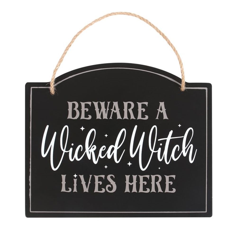 Beware A Wicked Witch Lives Here Hanging Sign: 1 - Signs & Plaques By Gift Moments