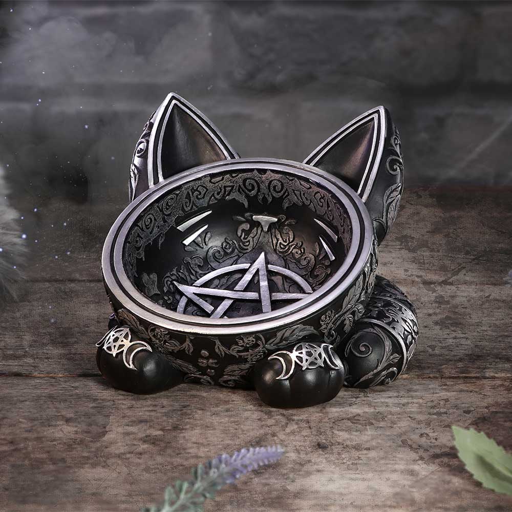 Black Cat Magic Trinket Bowl: 1 - Trinket Boxes By NN Designs