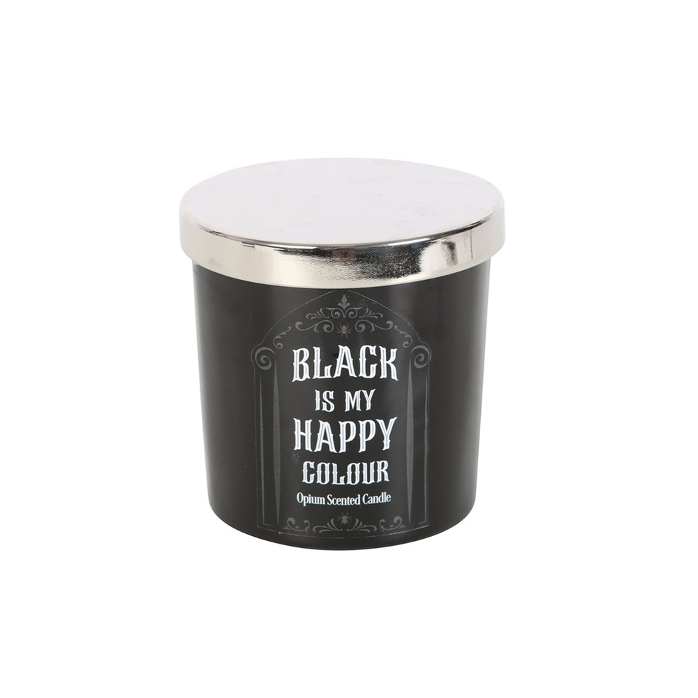 Black is My Happy Colour Opium Candle: 3 - Candles By Gift Moments