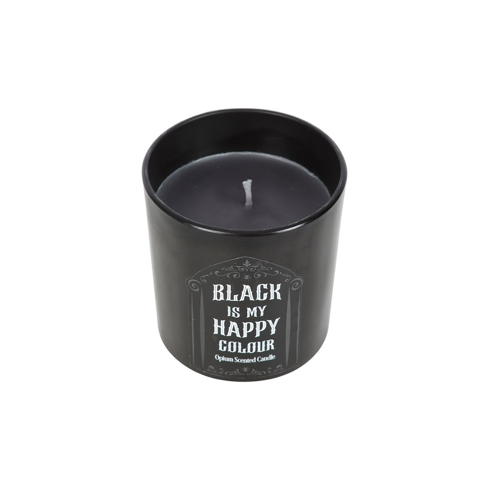 Black is My Happy Colour Opium Candle: 2 - Candles By Gift Moments