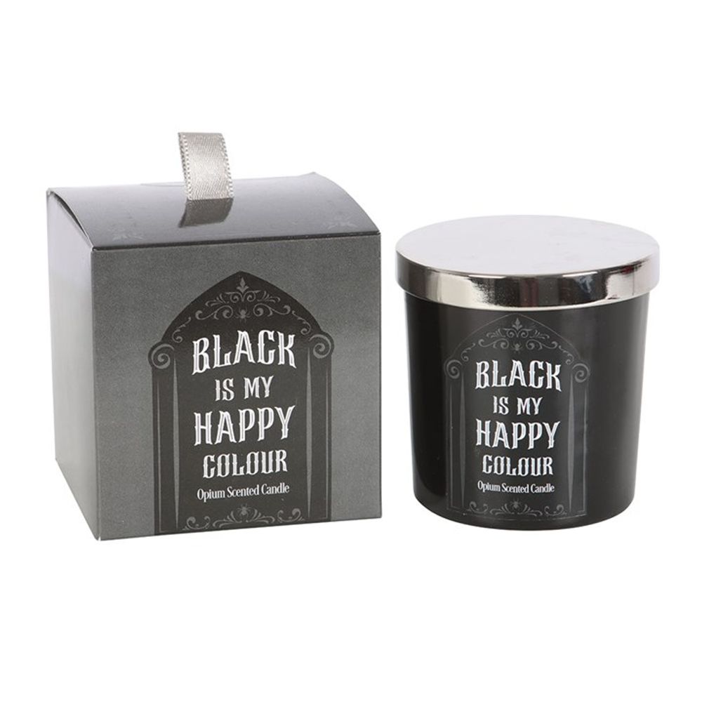 Black is My Happy Colour Opium Candle: 1 - Candles By Gift Moments
