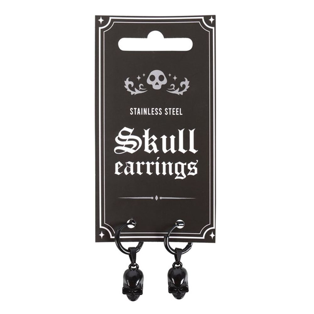 Black Stainless Steel Skull Earrings: 1 - By Gift Moments