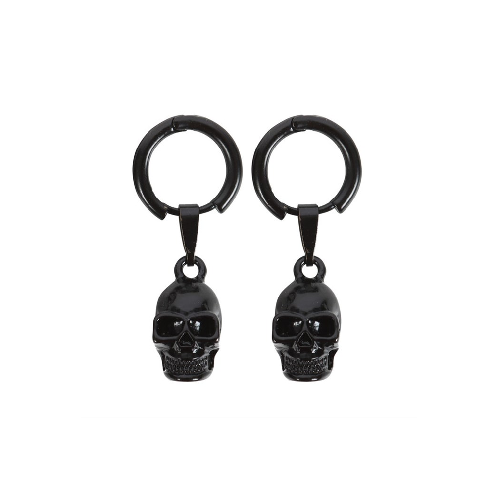 Black Stainless Steel Skull Earrings: 2 - By Gift Moments