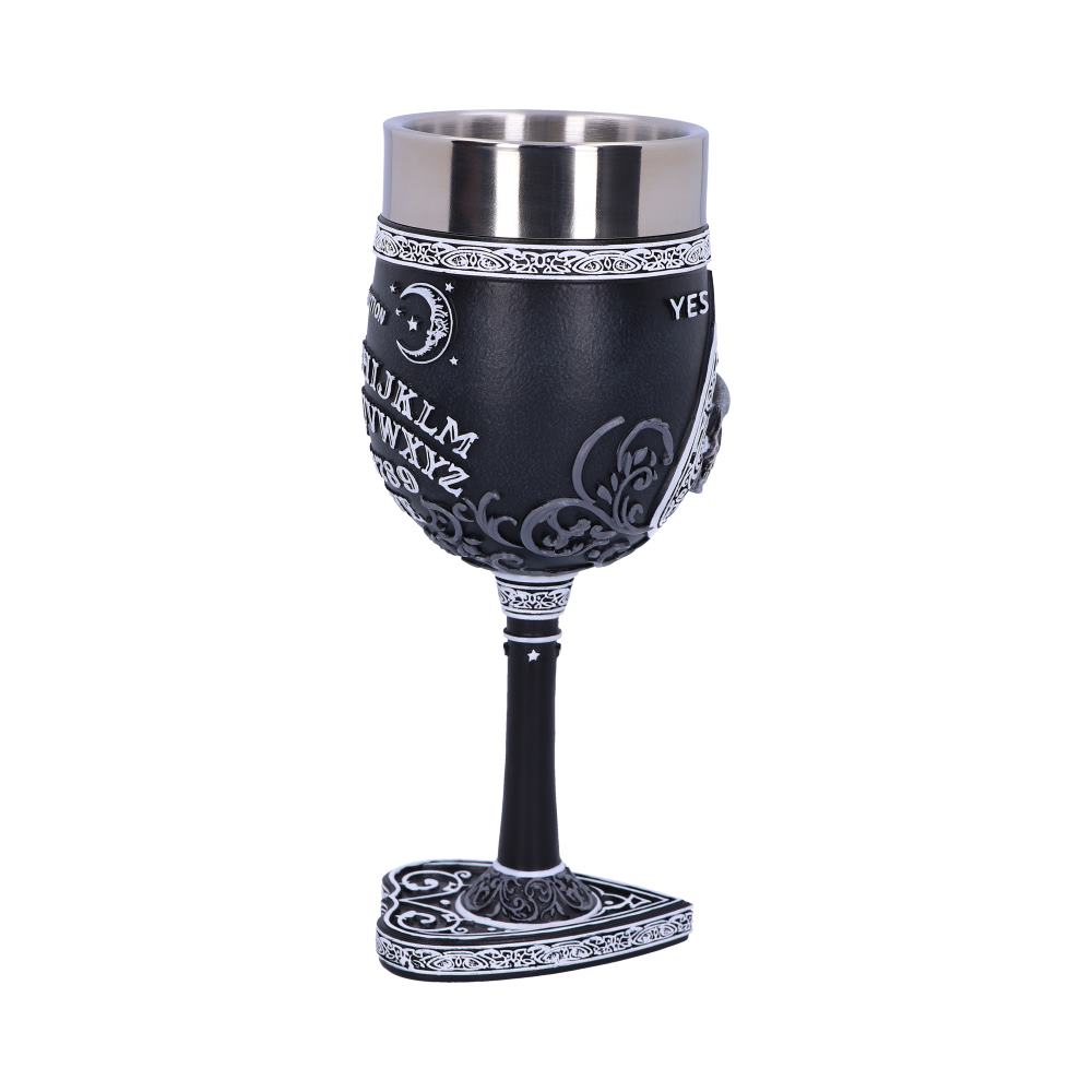 Black and White Spirit Board Goblet Glass: 3 - Goblets & Chalices By NN Designs