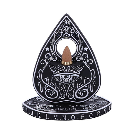 Black and White Spirit Board Planchette Backflow Incense Burner 15cm: 4 - Incense Holders By NN Designs