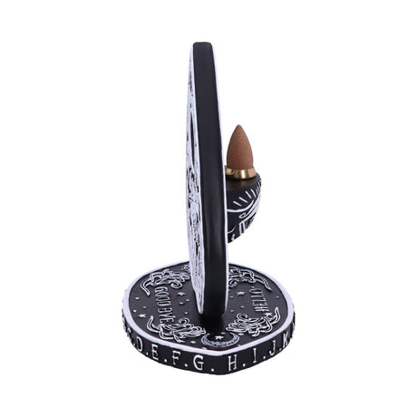 Black and White Spirit Board Planchette Backflow Incense Burner 15cm: 3 - Incense Holders By NN Designs