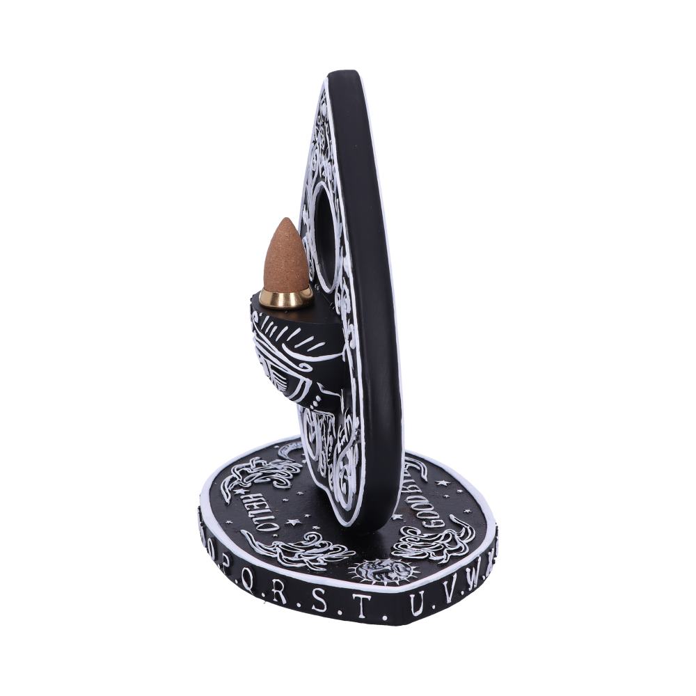 Black and White Spirit Board Planchette Backflow Incense Burner 15cm: 5 - Incense Holders By NN Designs