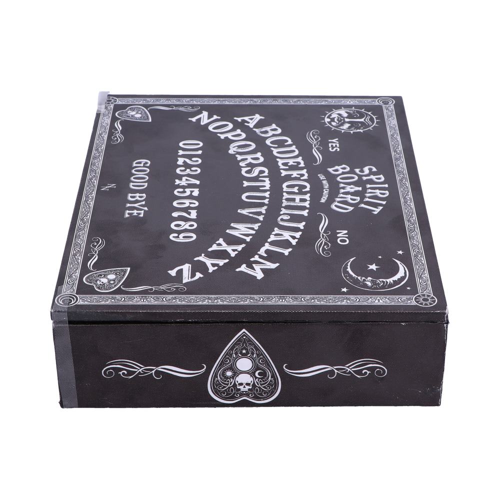 Black and White Spirit Board and Planchette Jewellery Storage Box with Mirror: 3 - Boxes By NN Designs
