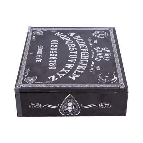 Black and White Spirit Board and Planchette Jewellery Storage Box with Mirror: 3 - Boxes By NN Designs