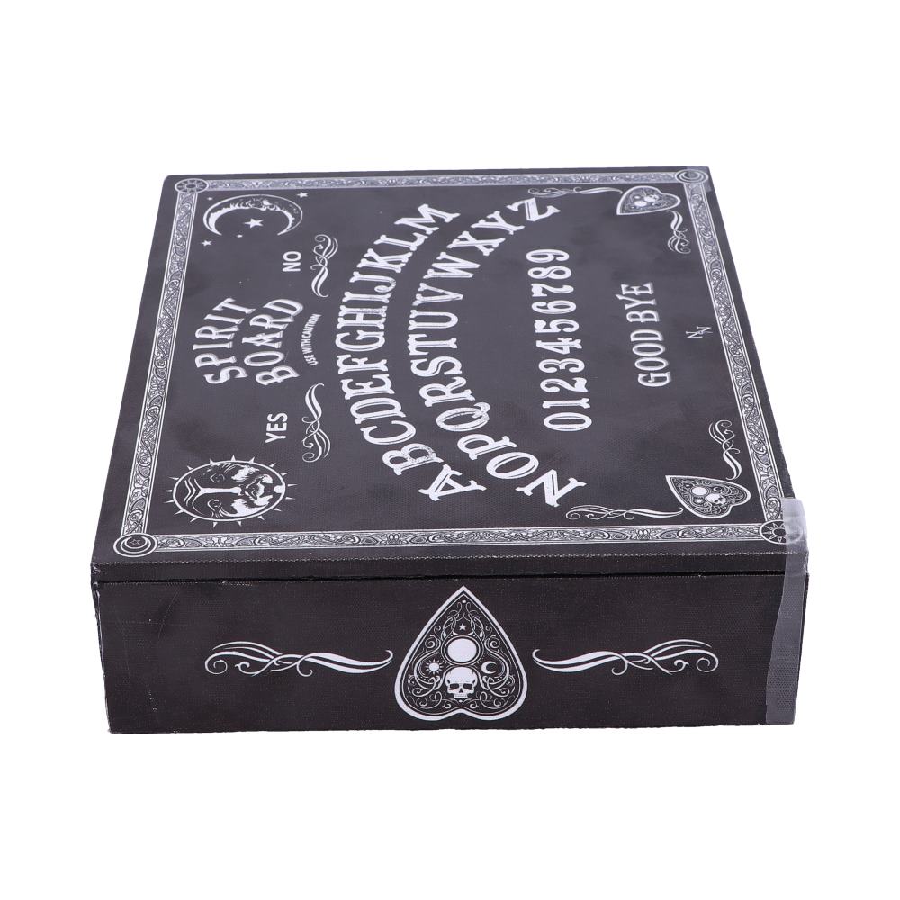 Black and White Spirit Board and Planchette Jewellery Storage Box with Mirror: 5 - Boxes By NN Designs