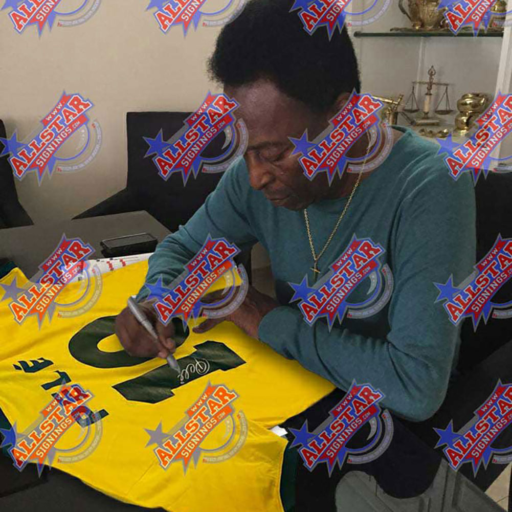 Brasil 1970 Pele Signed Shirt: 2 - Signed Memorabilia By Brazil