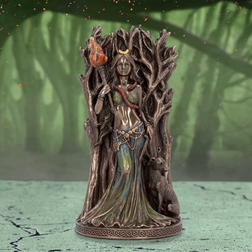 Bronze Hecate Goddess of Magic and Witchcraft Figurine 21cm: 1 - Figures & Collectables By Gift Moments